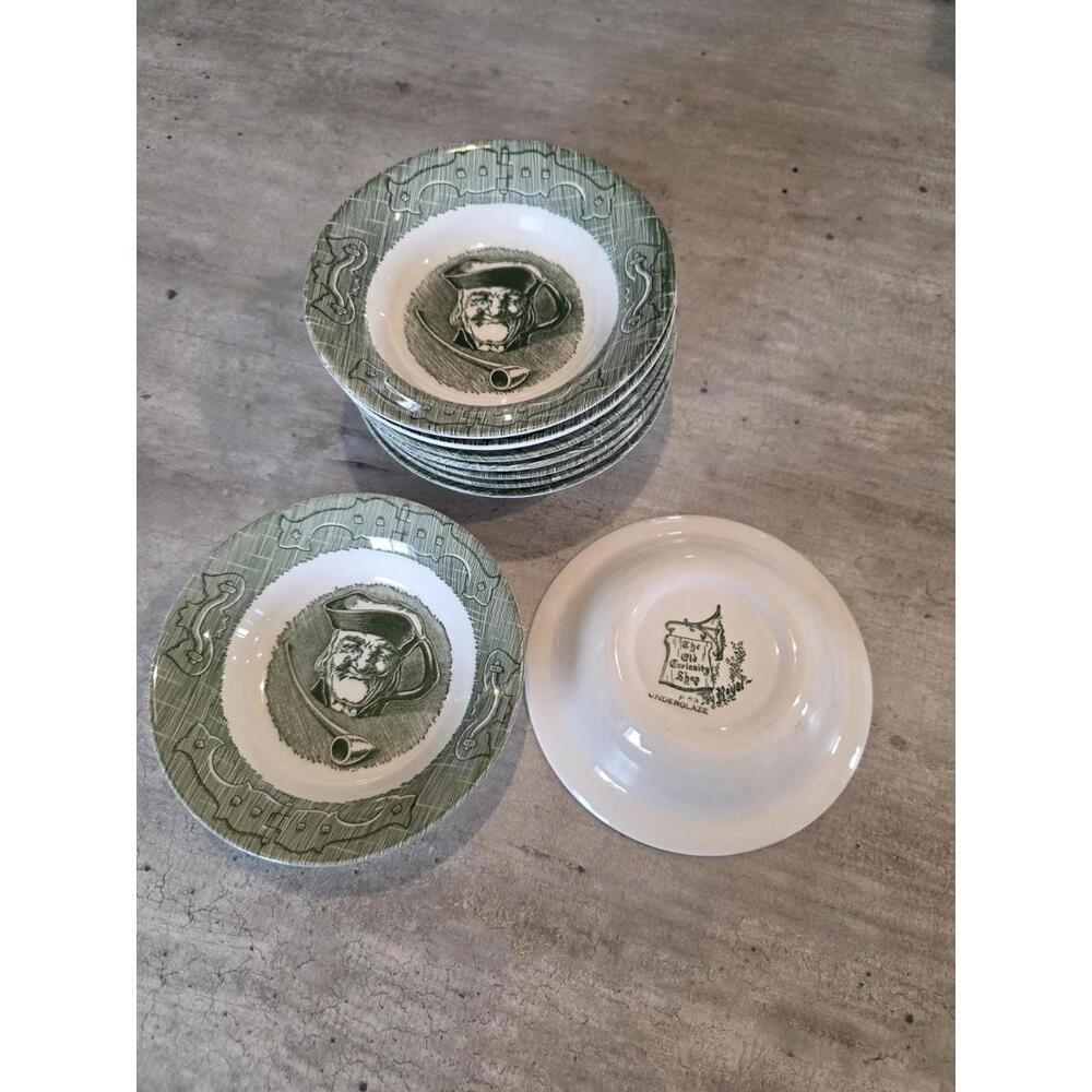 The Old Curiosity Shop Vtg 1950s Dessert/sauce/fruit Bowl Set Of 9 No Chips